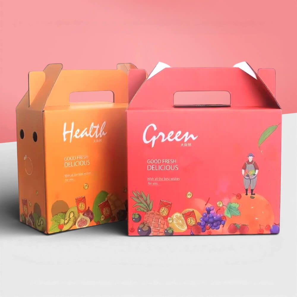 Custom gable boxes with handle