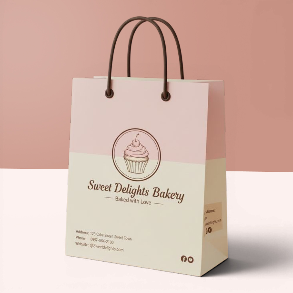Custom Printed Bakery Bags Wholesale